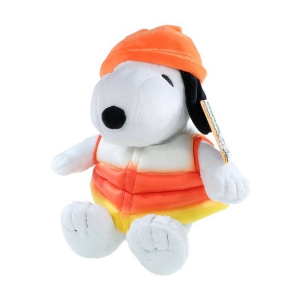 Ruz Peanuts Candy Corn Snoopy Puffer Vest Hat Fall Halloween Plushed Stuff Toy - Picture 1 of 9